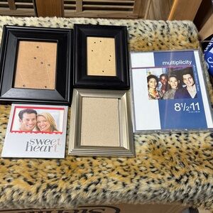 8.5x11 Clear Photo Frame and Assorted Black & Gold Frames